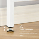 Home Computer Desk Writing Study Table Offcie PC Workstation with Storage Shelf, White w/ Storage