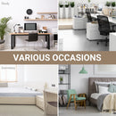 Lewis's   Compact Computer Desk with Storage Writing Table Modern for Flat Office Bedroom w/ Storage Shelf Rack Integrated Bookcase, White