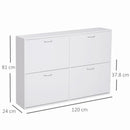 Shoe Cabinet, 81H Cm-White