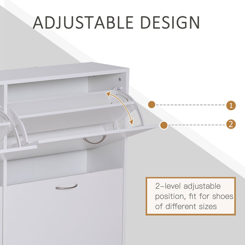 Shoe Cabinet, 81H cm-White