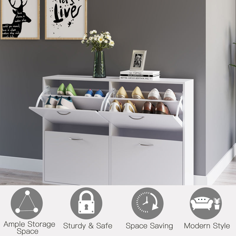 Shoe Cabinet, 81H Cm-White