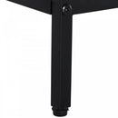 Industrial Console Table Narrow Worktop w/ Bottom Shelf & Two Drawers Oak Wood