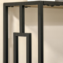 Industrial Console Table With Storage Shelf, Narrow Hallway Dressing Desk With Metal Frame For Living Room, Bedroom, Rustic Brown Black