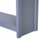 MDF Rustic 2-Drawer Console Table Grey