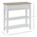 MDF Wide Drawer Console Table White