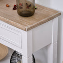 MDF Wide Drawer Console Table White