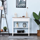 MDF Wide Drawer Console Table White
