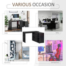 MDF Adjustable L-Shaped Computer Desk Workstation Corner PC Table Home Office Functional Spacious Modern Stylish-Black
