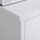 Accent Floor Storage Cabinet Kitchen Pantry with Adjustable Shelves and 2 Lower Doors, White w/Adjustable Shelves