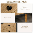 5-Drawer Chest Storage Cabinet Sideboards with Metal Handles Freestanding Dresser for Bedroom, Living Room Wooden Bedroom