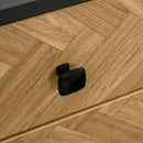 5-Drawer Chest Storage Cabinet Sideboards with Metal Handles Freestanding Dresser for Bedroom, Living Room Wooden Bedroom