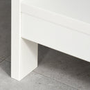 Console Table Sofa Side Desk with Storage Shelves Drawers X Frame for Living Room Entryway Bedroom White
