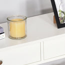Console Table Sofa Side Desk with Storage Shelves Drawers X Frame for Living Room Entryway Bedroom White