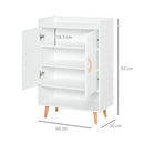 Modern Shoe Cabinet Storage Organizer with Doors and Shelves for Hallway & Entryway