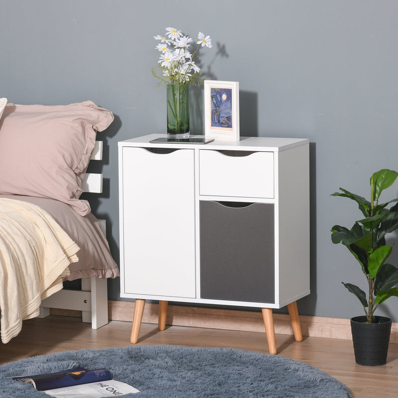 Floor Cabinet Storage Cupboard Sideboard with Drawer for Bedroom, Living Room, Entryway, Grey Bedroom