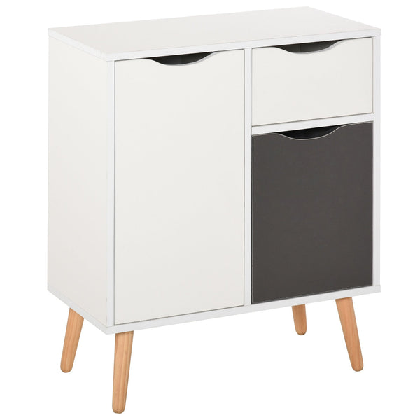 Floor Cabinet Storage Cupboard Sideboard With Drawer For Bedroom, Living Room, Entryway, Grey Bedroom