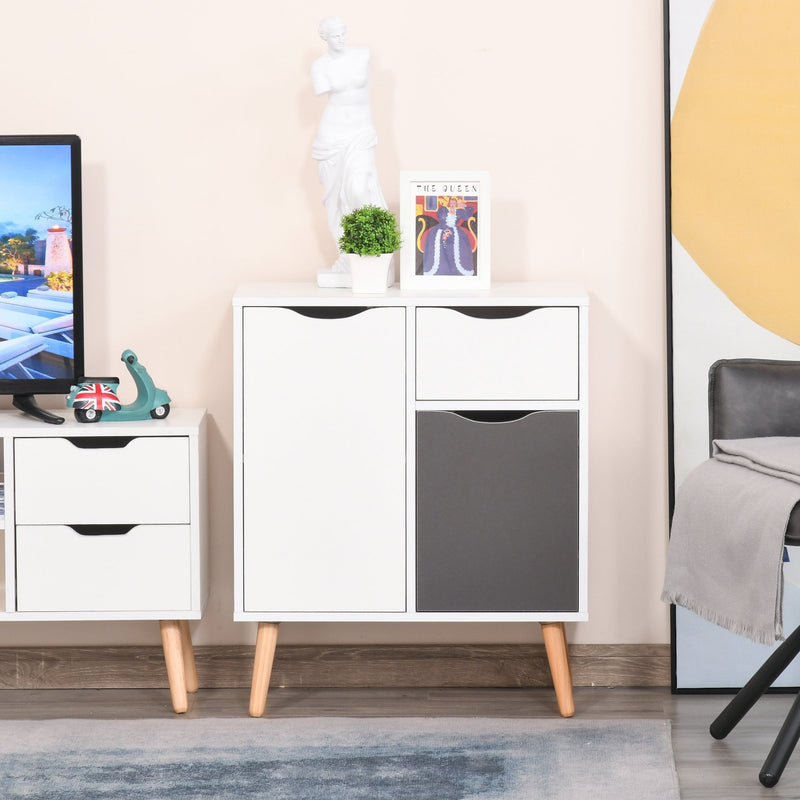 Floor Cabinet Storage Cupboard Sideboard with Drawer for Bedroom, Living Room, Entryway, Grey Bedroom