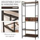 Coat Rack Stand Multi-functional Hall Tree Freestanding Metal Hat Clothes Organizer with Hanging Rod 3 Shelves Adjustable for Bedroom Living Room Entryway 200cm Shelf