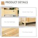 Console Sofa Table Hallway Side Desk with Storage Shelf Drawer for Entryway Living Room Bedroom Natural 2 Drawers