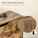 HOMCOM Industrial Shoe Cabinet - Brown