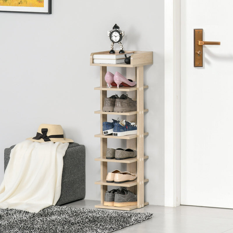 Oak Shoe Tall Narrow Shoe Storage Tier Shoe Rack Organizer Storage