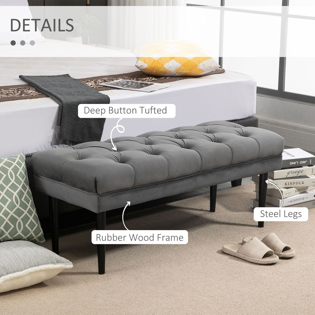 Button Down Bench Entryway Bench, Bed End Bench, Button Tufted Window Seat, Upholstered