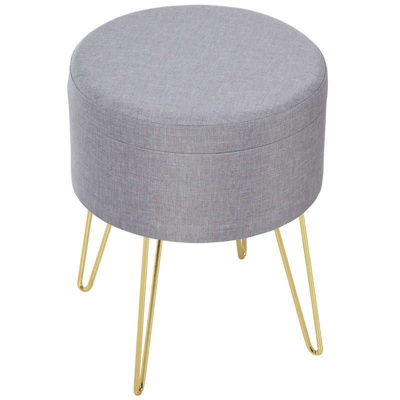 Grey on sale gold ottoman