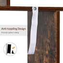 Vintage Industrial Style Storage Shelf Bookcase Closet Display Rack Kitchen Organizer with 4 Shelves, Metal Frame for Living Room Study Utility Structure