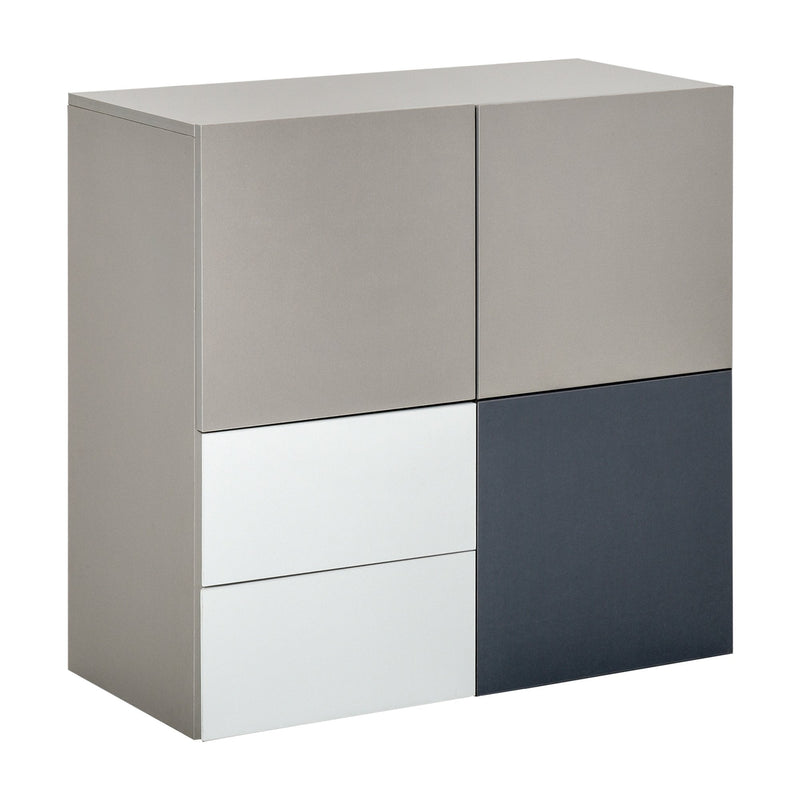Sideboard Storage Cabinet Hallway Floor Standing Cupboard Cube with Drawers Home Living Room Bedroom Office Furniture Modern
