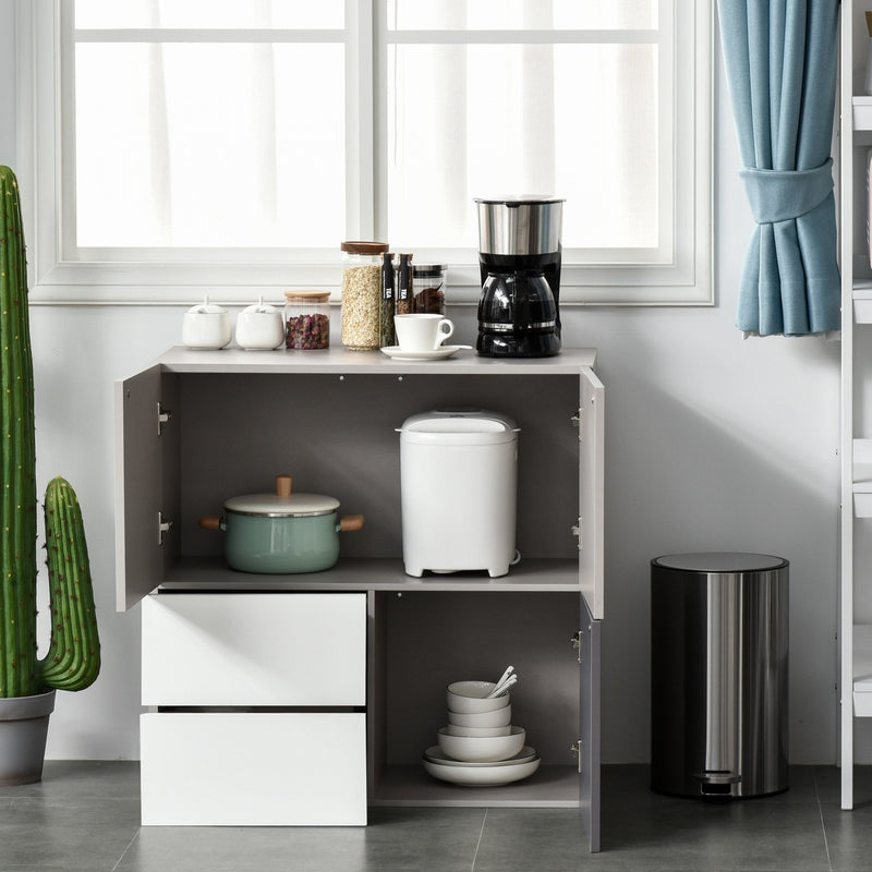 Sideboard Storage Cabinet Hallway Floor Standing Cupboard Cube with Drawers Home Living Room Bedroom Office Furniture Modern