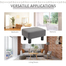 Footstool Foot Rest Small Seat Foot Rest Chair Grey Home Office with Legs 40 x 30 x 24cm Ottoman Footrest Luxury
