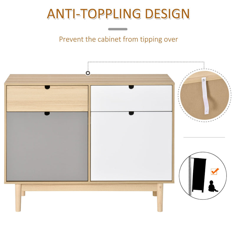 Sideboard Storage Cabinet Kitchen Cupboard with Drawers for Bedroom, Living Room, Entryway Bedroom