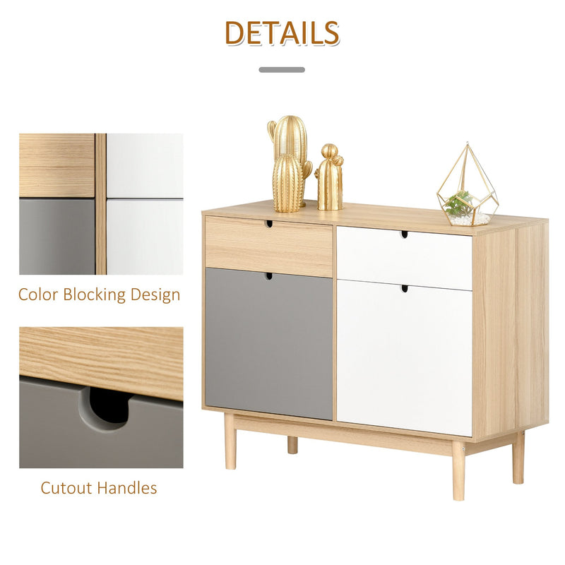 Sideboard Storage Cabinet Kitchen Cupboard with Drawers for Bedroom, Living Room, Entryway Bedroom