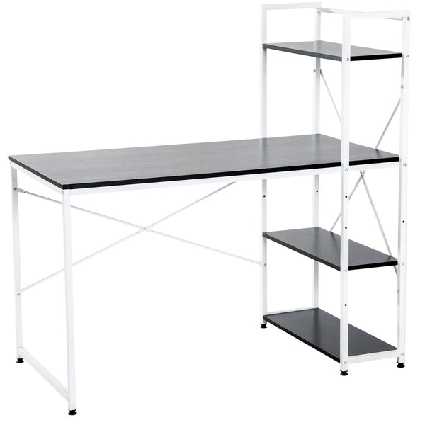 Computer Workstation Metal Frame-White/ Black Colour