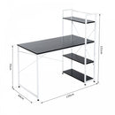Computer Workstation Metal Frame-White/ Black Colour