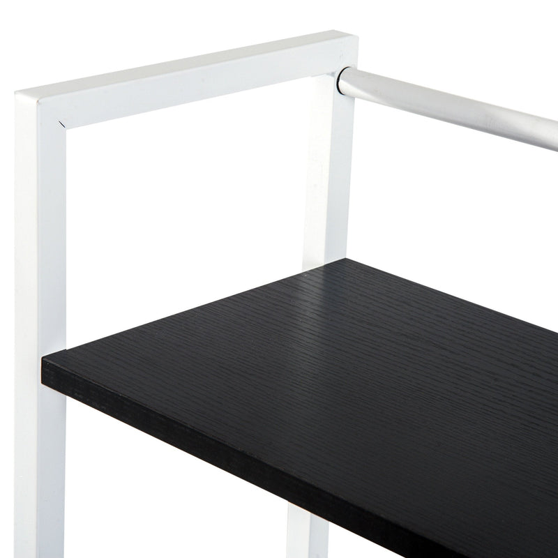 Computer Workstation Metal Frame-White/ Black Colour