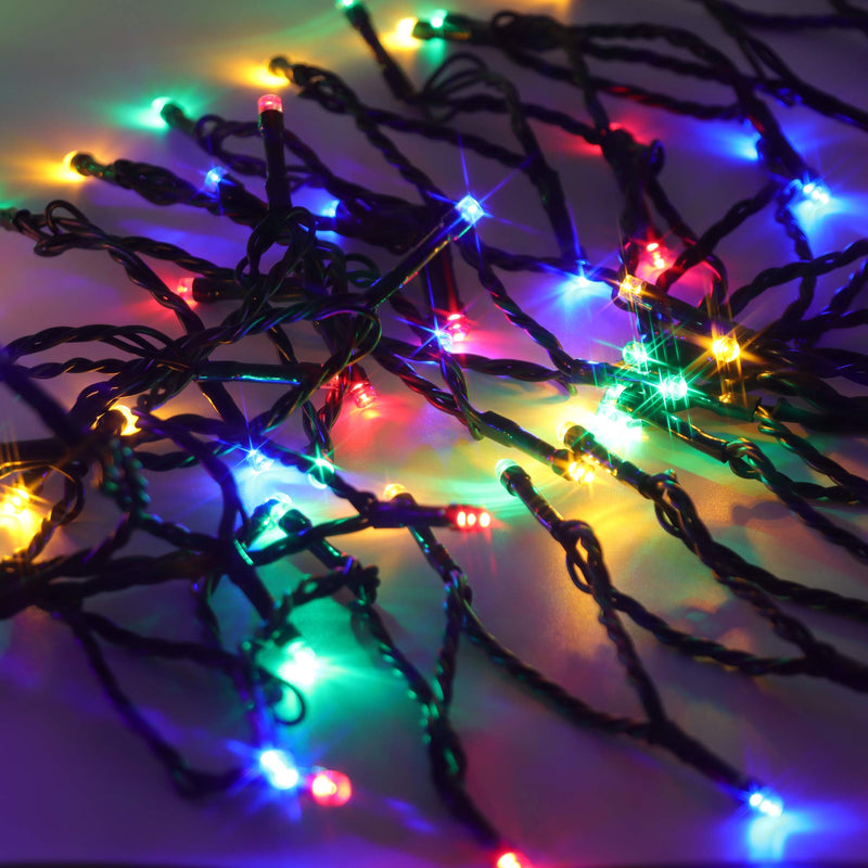 Christmas Sparkle Indoor and Outdoor Chaser Lights x 100 Multi Coloured LEDs - Mains Operated