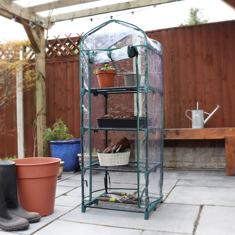 Kingfisher Greenhouse 4 Tier 130 x 50 x 45cm