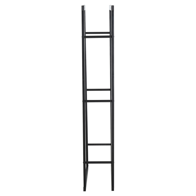 150cm Tall Metal Firewood Log Holder Rack Double Tier w/ Balanced Base Side Rails Indoor Outdoor Traditional Fireplace Log Storage Cradle 150x40cm