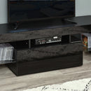 HOMCOM TV Stand High Gloss with LEDs 130cm - Black