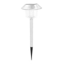 Garden Kraft Solar Stake Lights Pack of 4 with Bright White LEDs - Steel