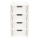 Rattan Tower 4 Drawer- 2 Colours