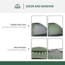 Outsunny Camping Tent for 2 Person Dome Tent w/ Storage Pocket Dark Green