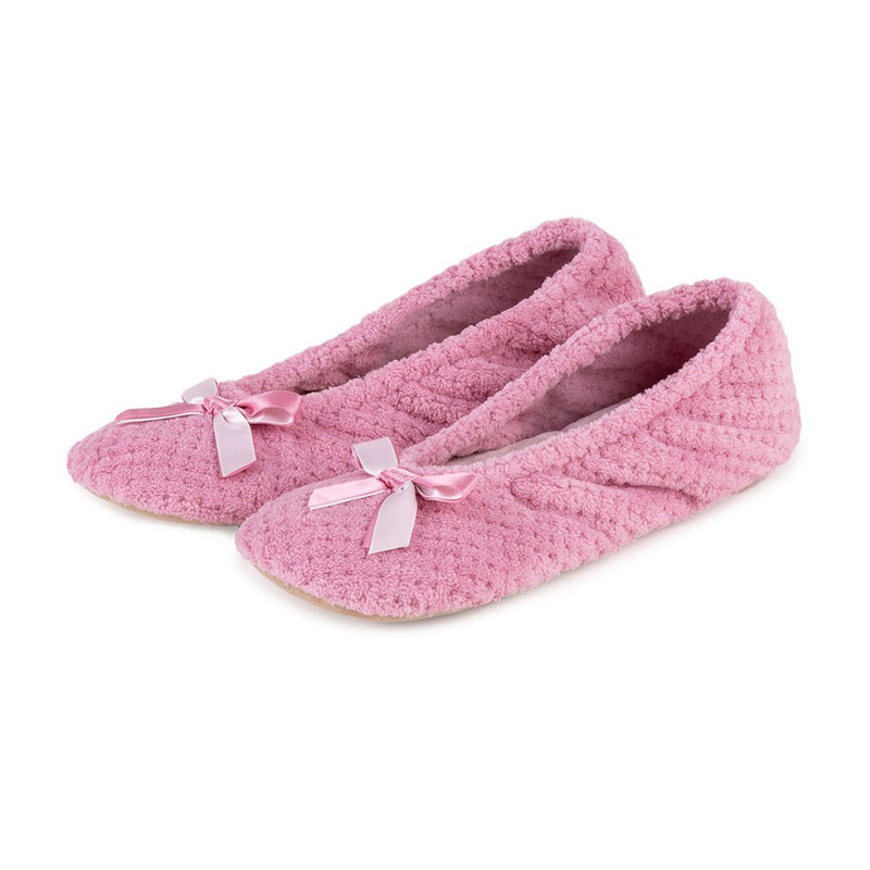 Totes  Terry Ballet Womens Slippers - Blush