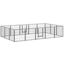 PawHut 16 Panels Heavy Duty Puppy Play Pen for Small, Medium Dogs 80Hcm