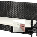 Outsunny 4 Pieces Outdoor PE Rattan Corner Sofa With Cushions - Black