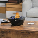 HOMCOM Portable Tabletop Bioethanol Fireplace - Black