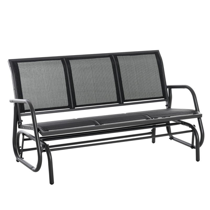 Outsunny Gliding Rocking  Chair - Black