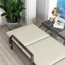 Outsunny Rattan Wicker Chaise Sun Lounger Garden w/ Adjustable Backrest & Wheels