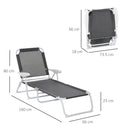 Outsunny Lounge Chair - Grey